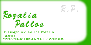 rozalia pallos business card