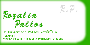 rozalia pallos business card